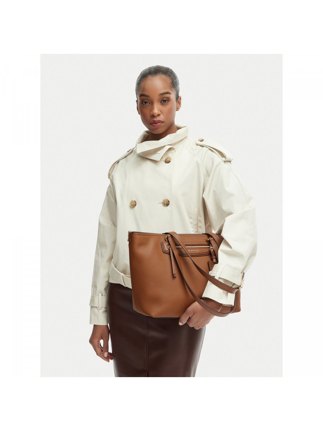 Kabelka MICHAEL Michael Kors Jet Set 30S6GTVT2L Hnědá